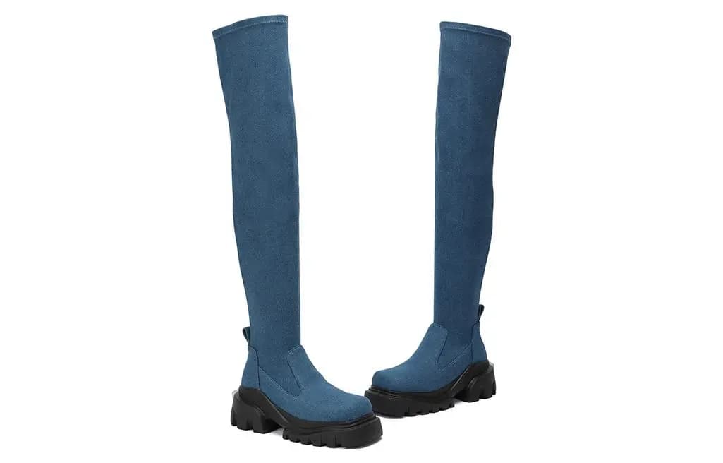 DAPHNE LAB Candy Series Knee High Over The Knee Boots Women's 4
