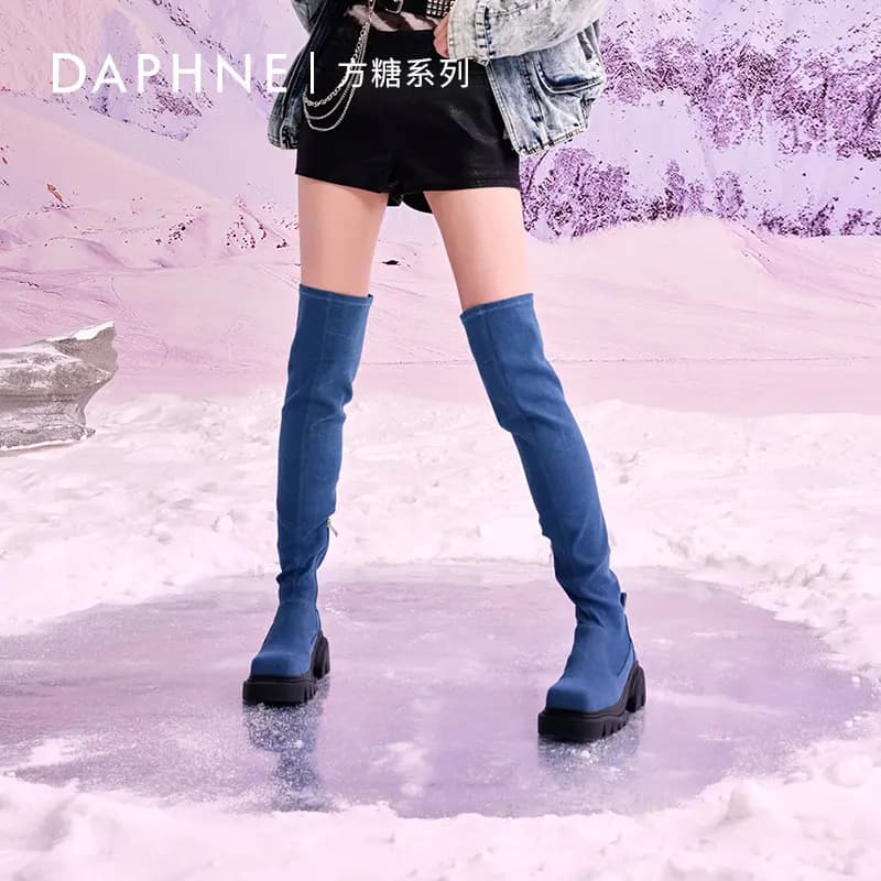 DAPHNE LAB Candy Series Knee High Over The Knee Boots Women's 5