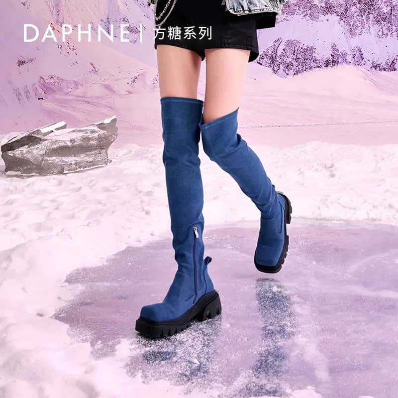 DAPHNE LAB Candy Series Knee High Over The Knee Boots Women's 7