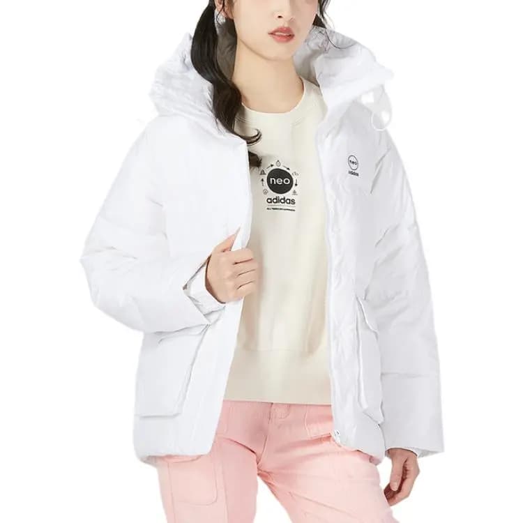 adidas neo Qadın Puffer Pencək Ağ 2