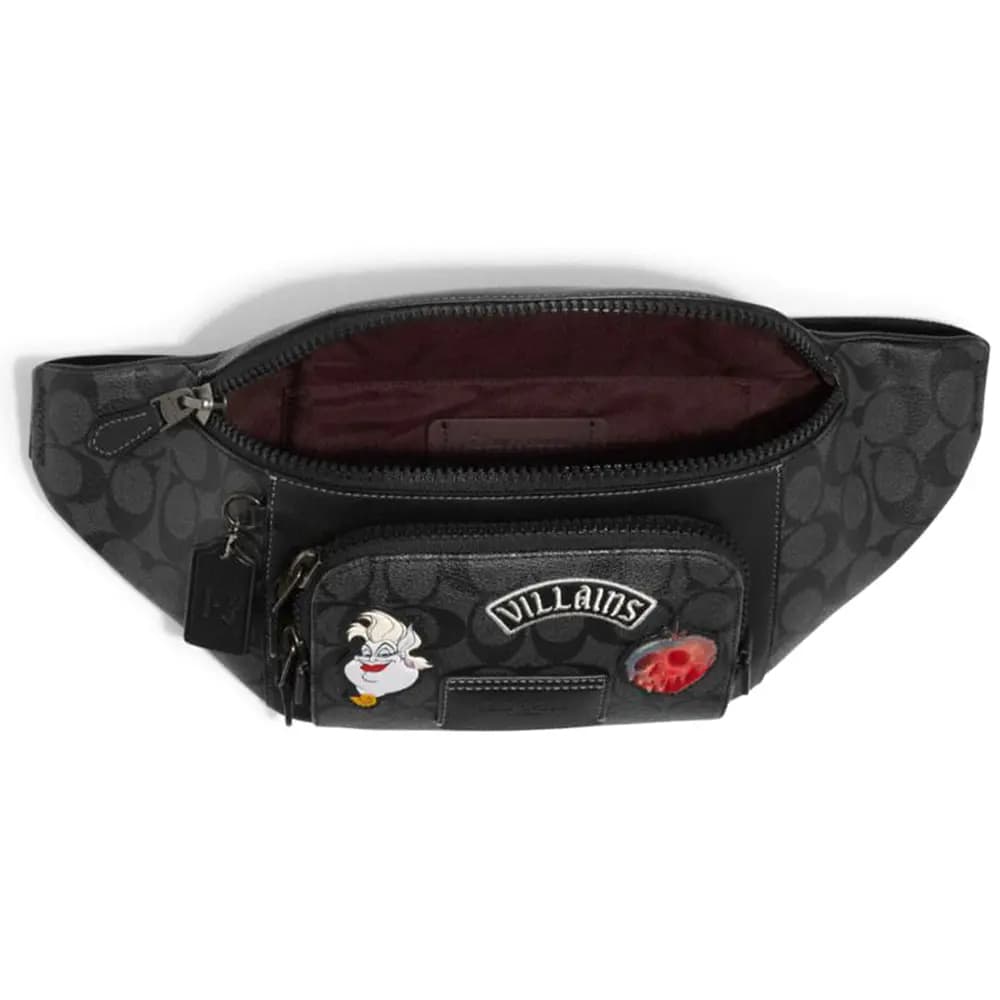 COACH Cow Leather Fanny Pack Women's Black 2