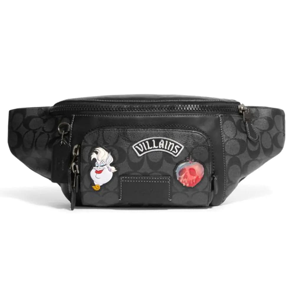 COACH Cow Leather Fanny Pack Women's Black