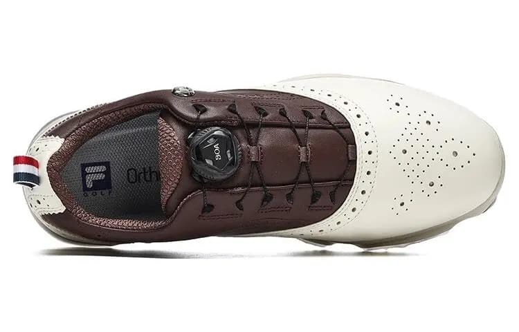 FILA Golf Oxford Spike İdman Ayaqqabısı 'White Brown' 4