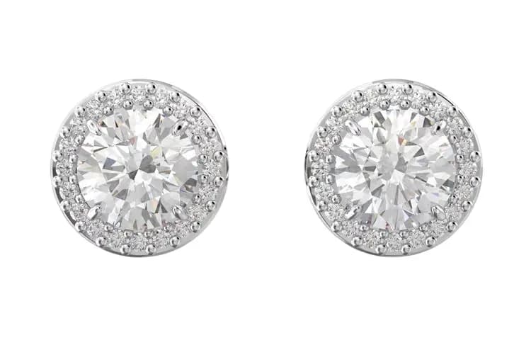 Swarovski Dəyirmi Sırğa Qadın