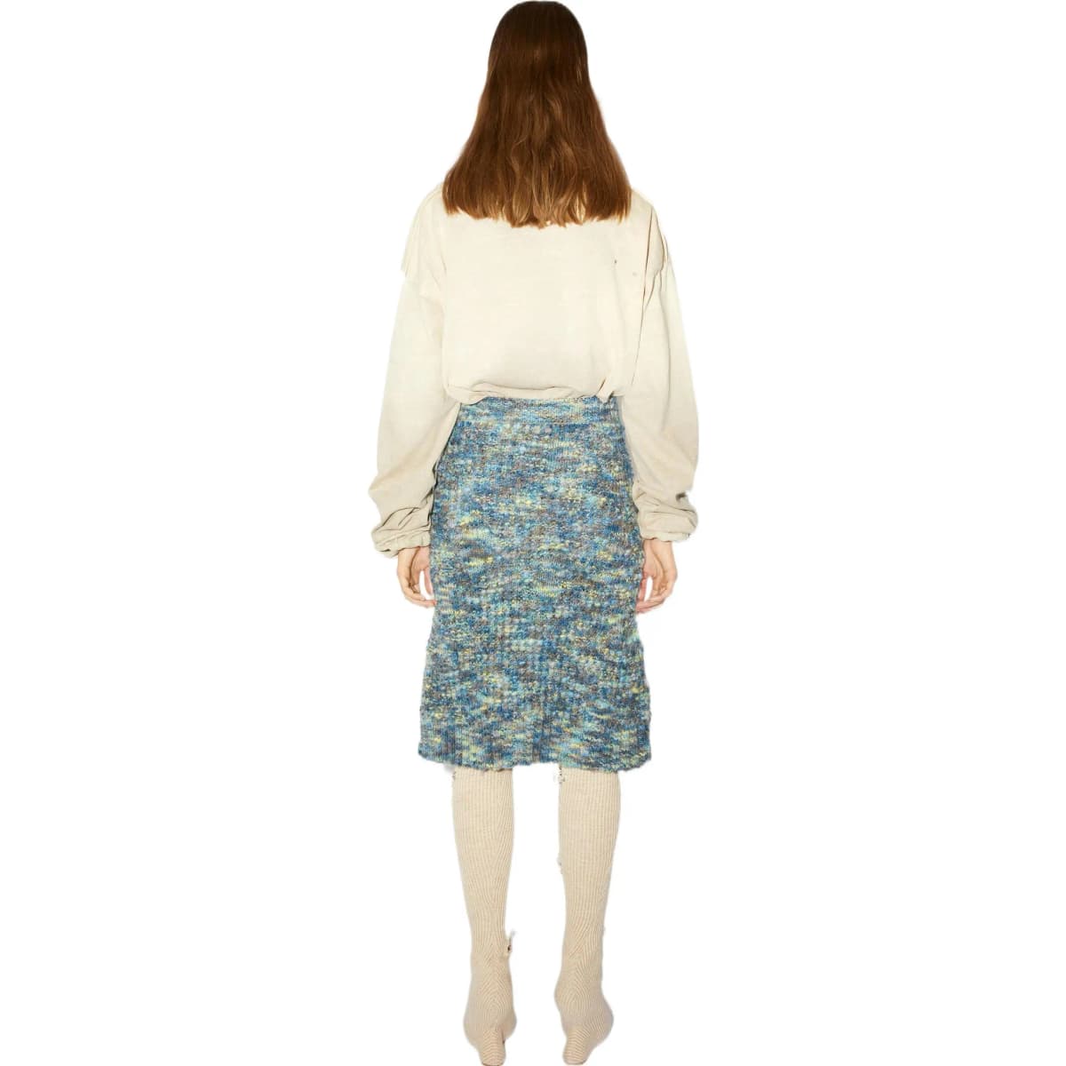 Acne Studios Qadın Uzun Toxunma Ətək Mavi 3