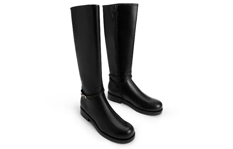CHARLES&KEITH Cavalier Çəkmə Qadın Qara 3