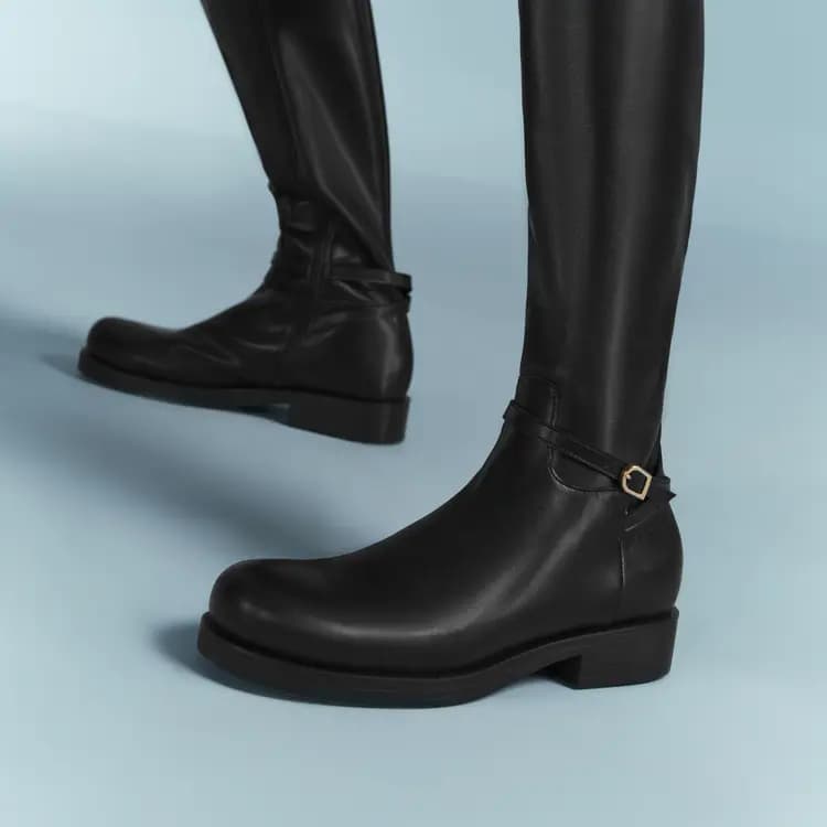 CHARLES&KEITH Cavalier Çəkmə Qadın Qara 4
