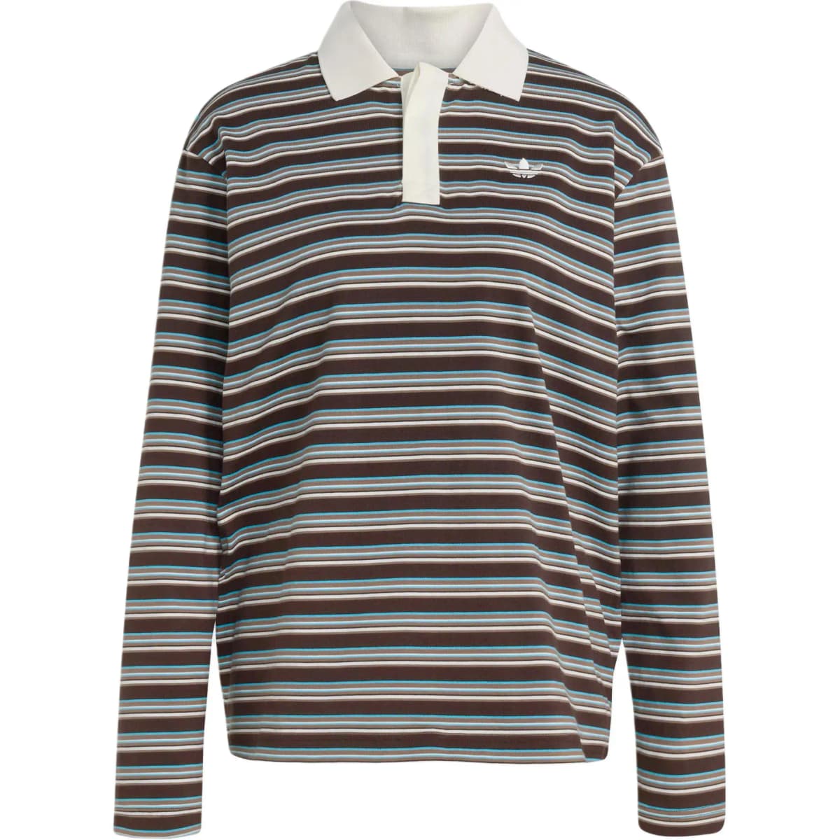 adidas Originals STRIPED OVERSIZED LS Uzunqol Polo Köynək Qadın