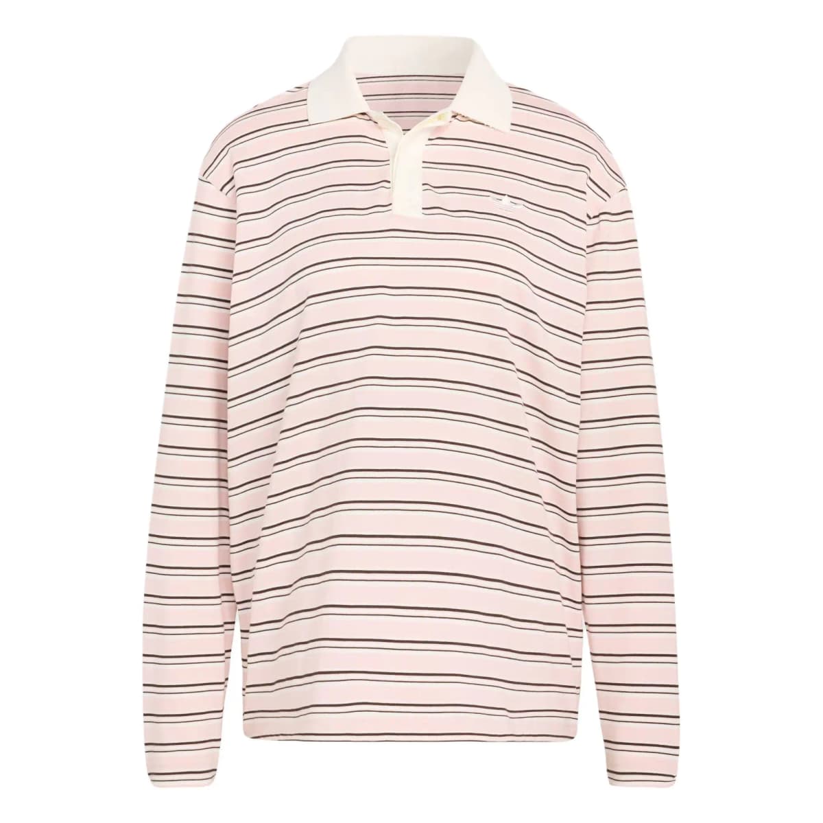 adidas originals STRIPED OVERSIZED LS Uzunqol Polo Köynək Qadın