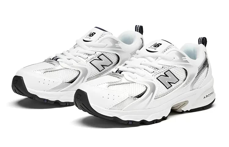 New Balance 530 White Silver Black Kids 3