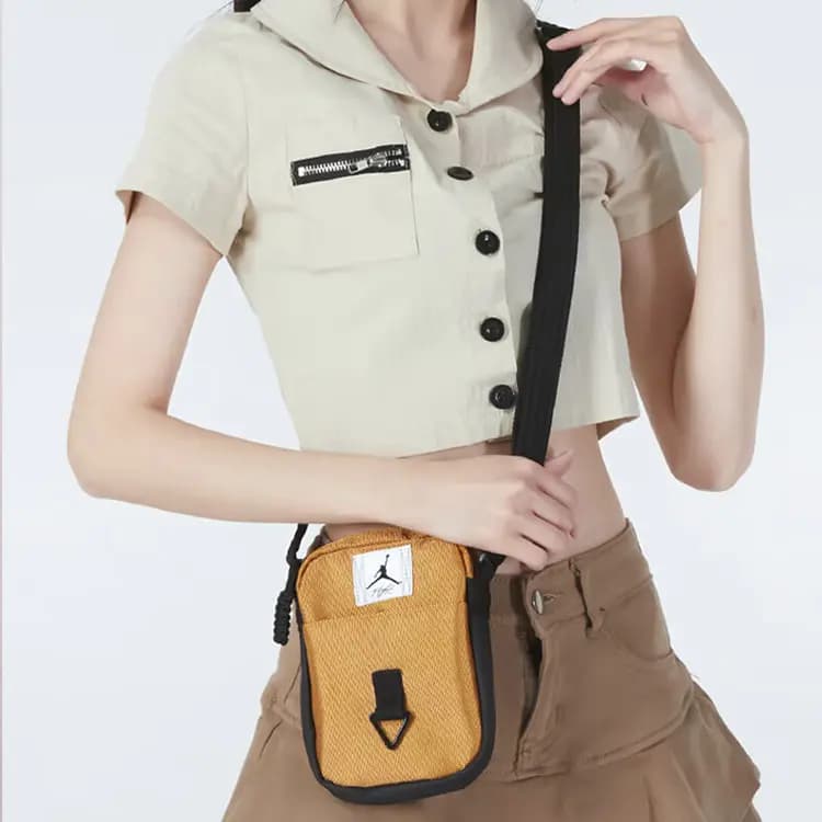 Nike Polyester Shoulder Bag, Crossbody Bag Regular Unisex Brown 5