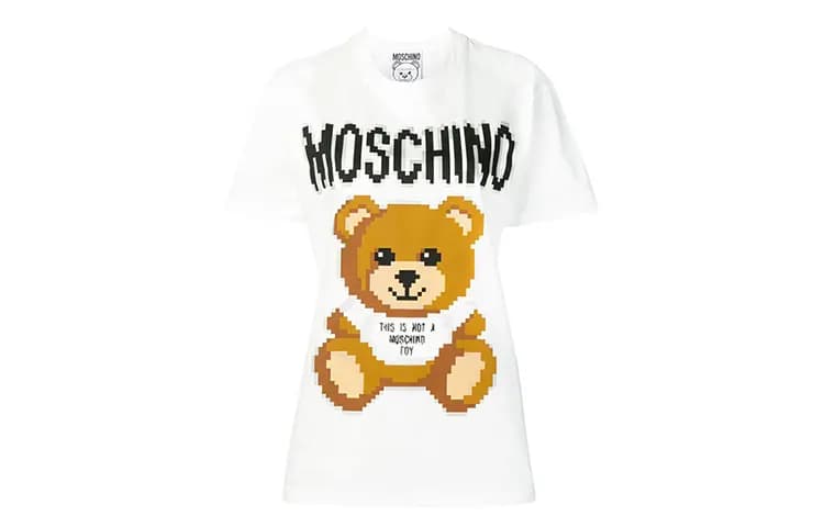 MOSCHINO Teddy Bear Qadın Köynəyi Ağ