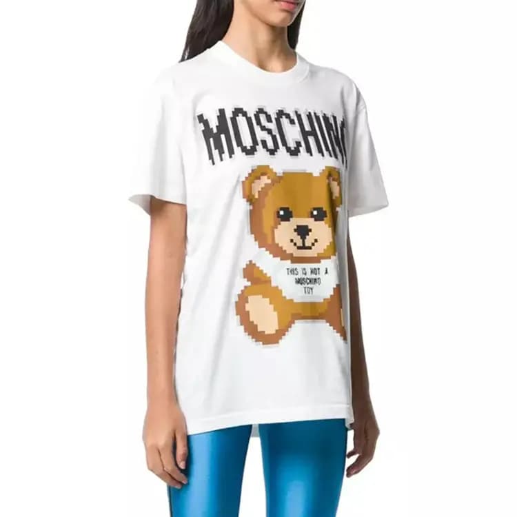 MOSCHINO Teddy Bear Qadın Köynəyi Ağ 3