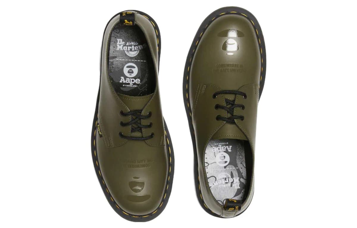 Dr.Martens 1461 Aape Smooth Leather Oxford 'Olive Green' 5