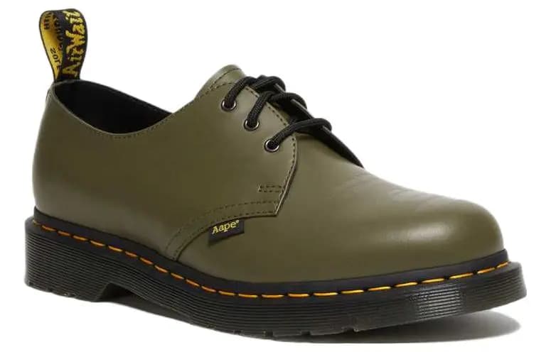 Dr.Martens 1461 Aape Smooth Leather Oxford 'Olive Green' 2