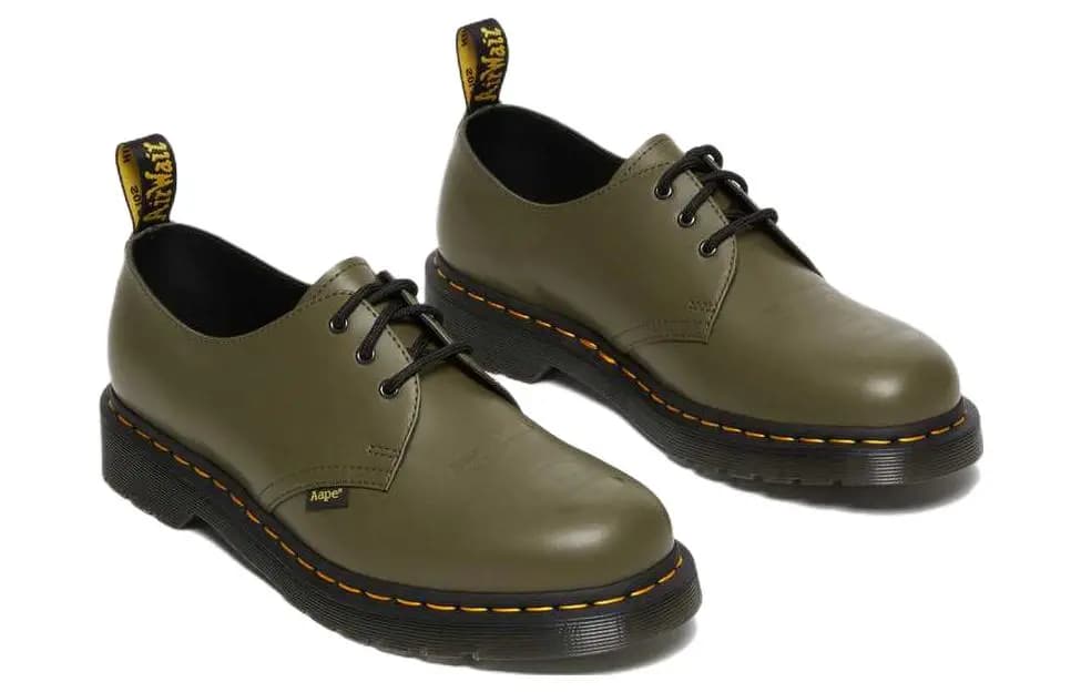 Dr.Martens 1461 Aape Smooth Leather Oxford 'Olive Green' 3