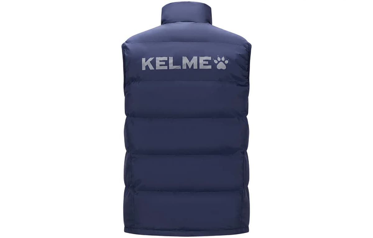 KELME Soccer Glossy Letter Print Logo Sleeveless Quilted Cotton Vest Unisex 5