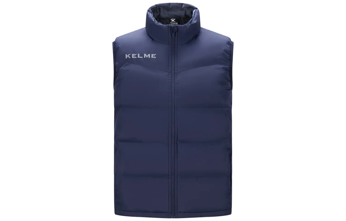 KELME Soccer Glossy Letter Print Logo Sleeveless Quilted Cotton Vest Unisex 6