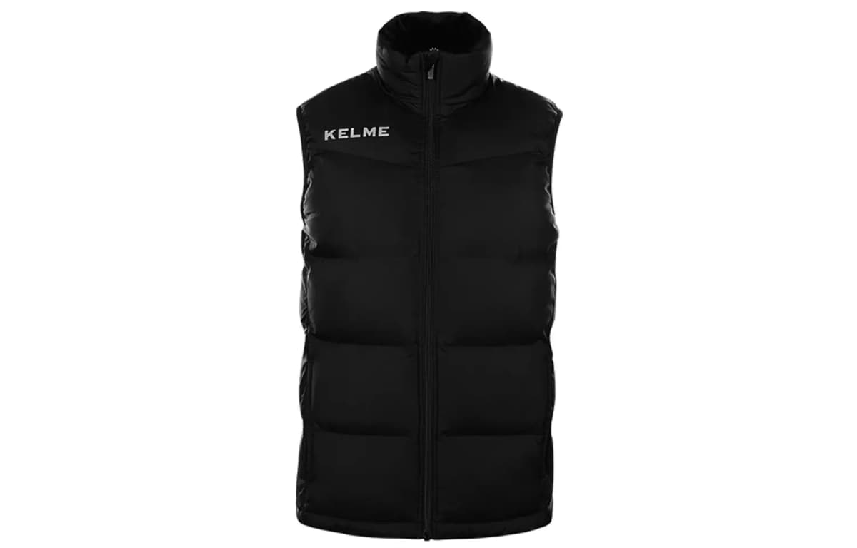 KELME Soccer Glossy Letter Print Logo Sleeveless Quilted Cotton Vest Unisex 2