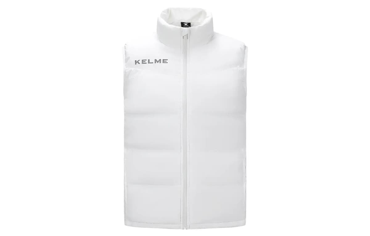 KELME Soccer Glossy Letter Print Logo Sleeveless Quilted Cotton Vest Unisex 4