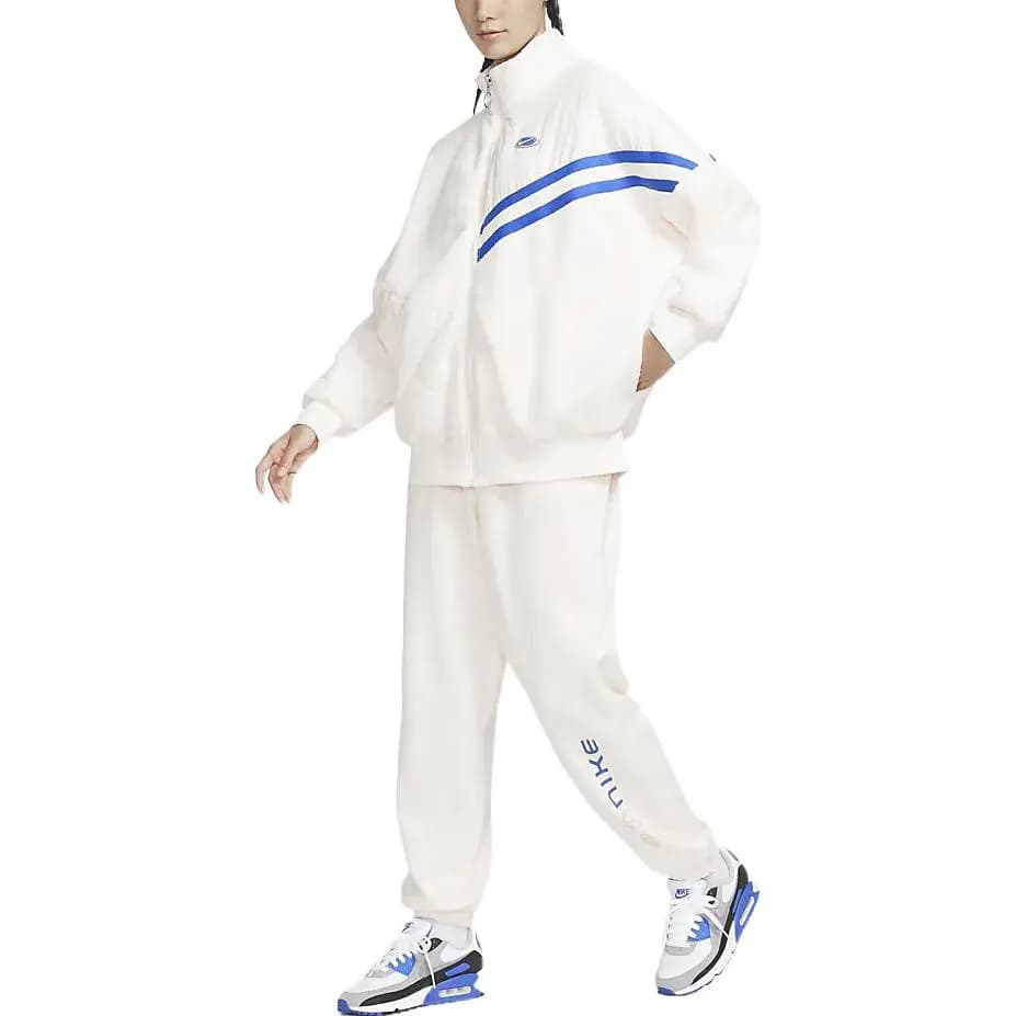 Nike Velvet Jackets Women's Light Ivory White 3