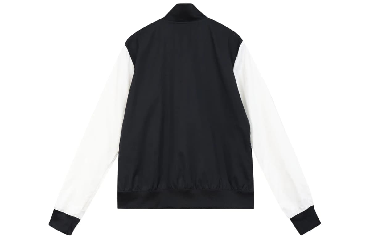 Nike Logo Print Graphic Single-Breasted Long Sleeve Baseball Jacket Women's Black 2