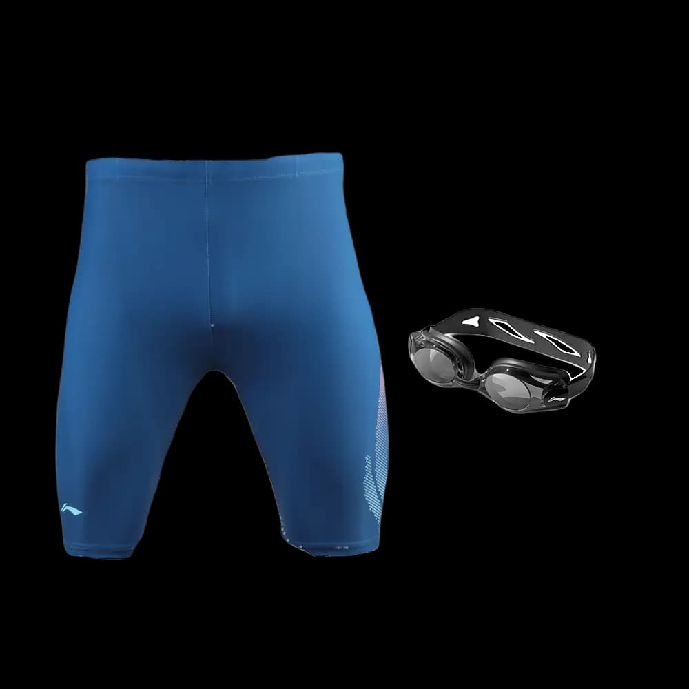 LiNing Quick-Dry High-Elasticity Soft Comfortable Professional Swimwear Men's 4
