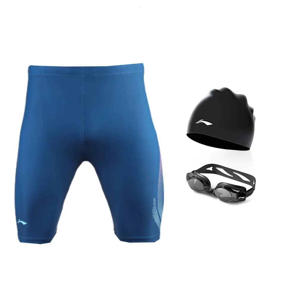 LiNing Quick-Dry High-Elasticity Soft Comfortable Professional Swimwear Men's 5