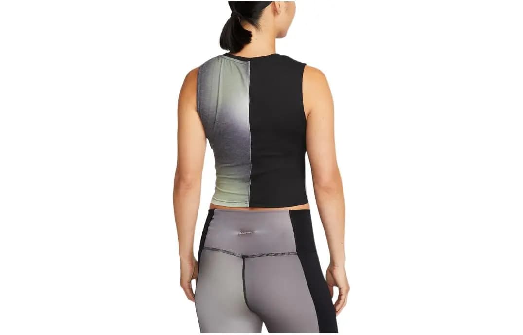 Nike Logo Print Patchwork Crew Neck Sleeveless Vest Women's Gray 2
