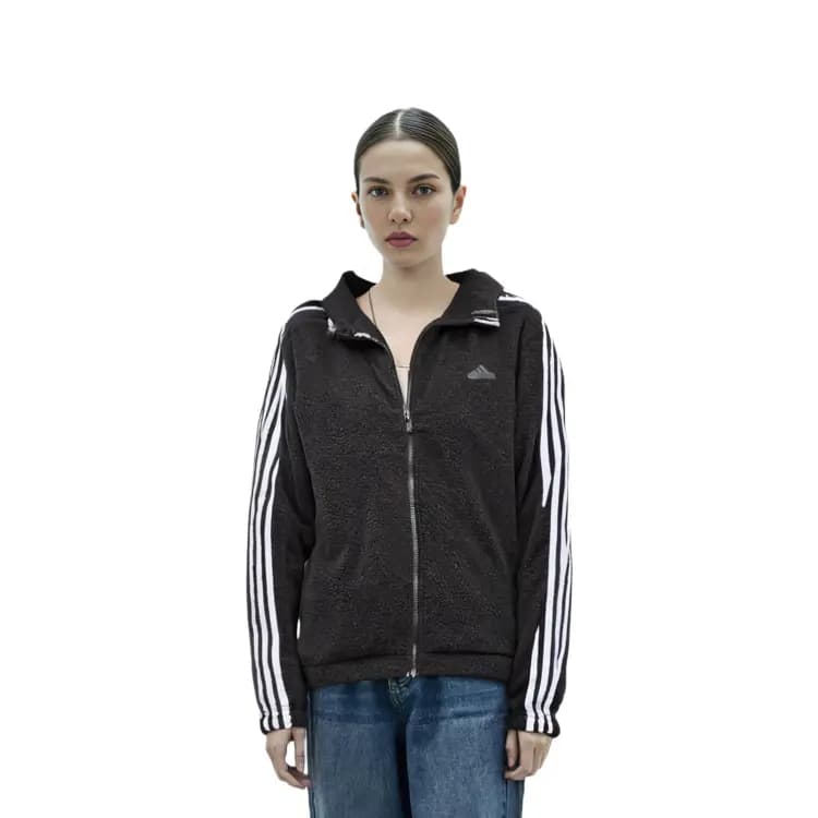 adidas Metrevboa Faux Shearling Qadın Pencəyi Qara 6