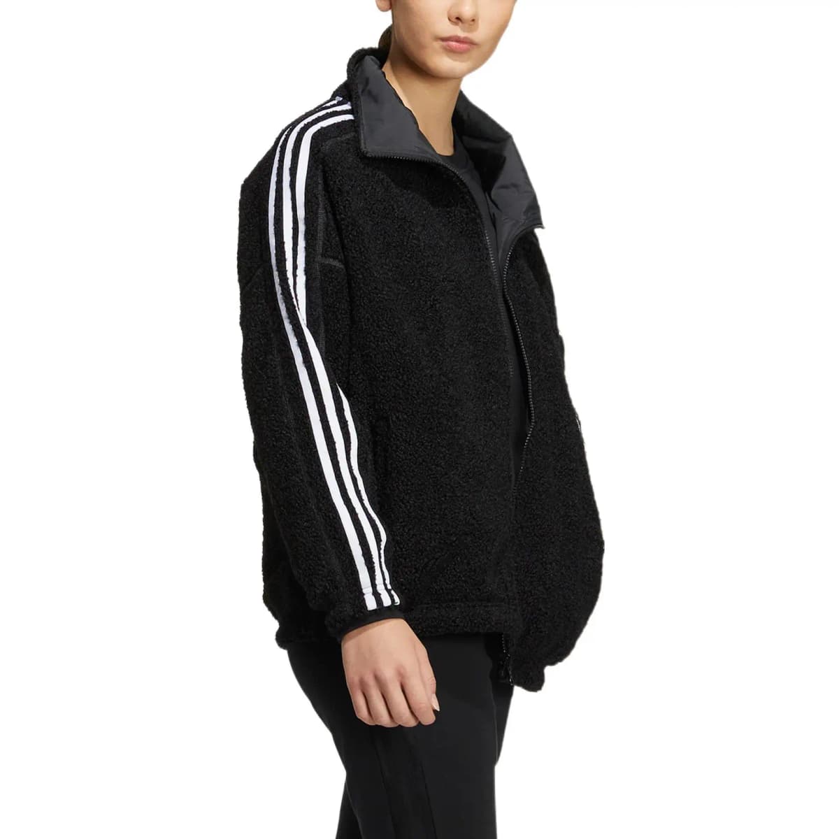 adidas Metrevboa Faux Shearling Qadın Pencəyi Qara 4