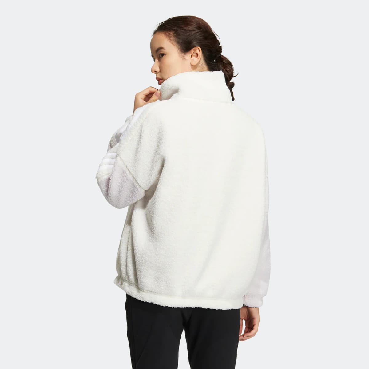 Adidas Məxmər Qadın Pencəyi Çəhrayı/Ağ 5
