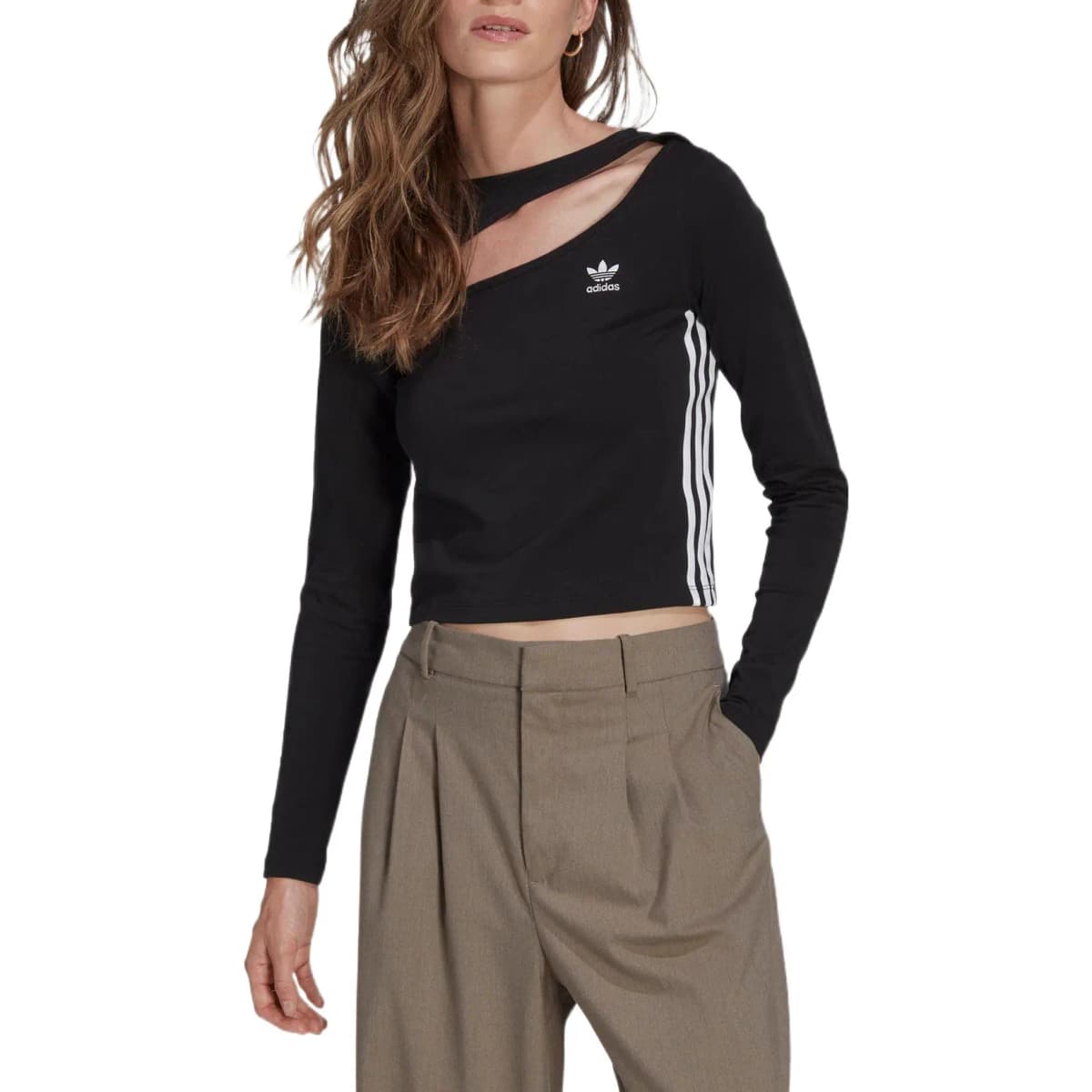 Adidas Originals CENTRE Crop Tops Women's Black 2