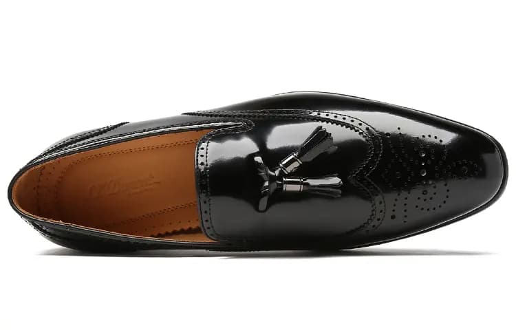 S.T.DUPONT Tassel Brogue Kişi Loafer Qara