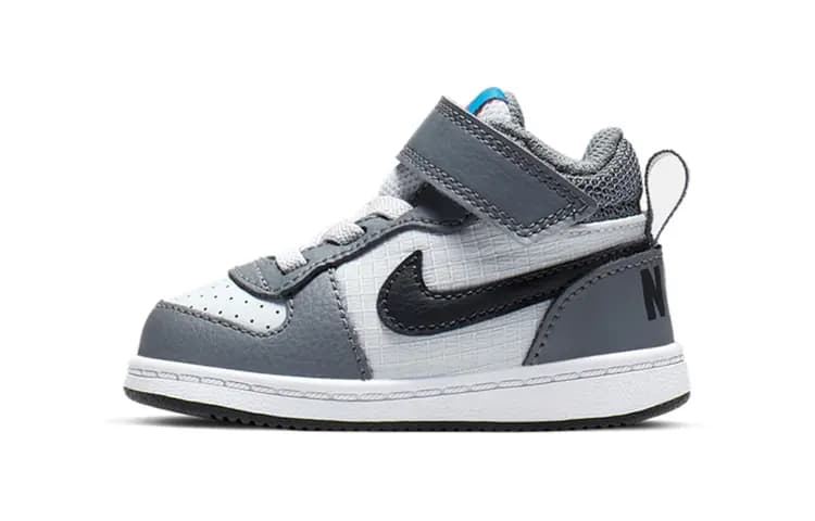 Nike Court Borough Mid Uşaq Ayaqqabısı Boz/Qara