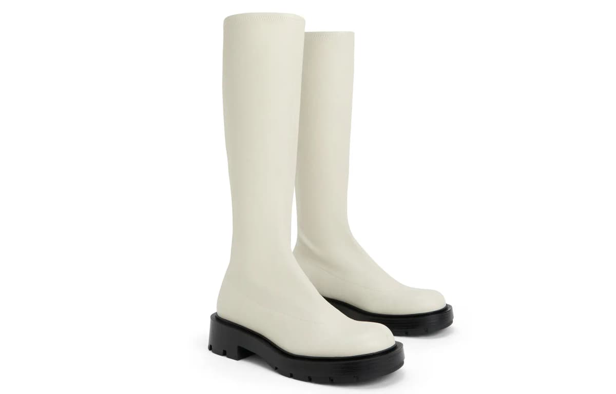 CHARLES&KEITH Small CK Uzunboğaz Qadın Çəkmələri Qara/Ağ 10