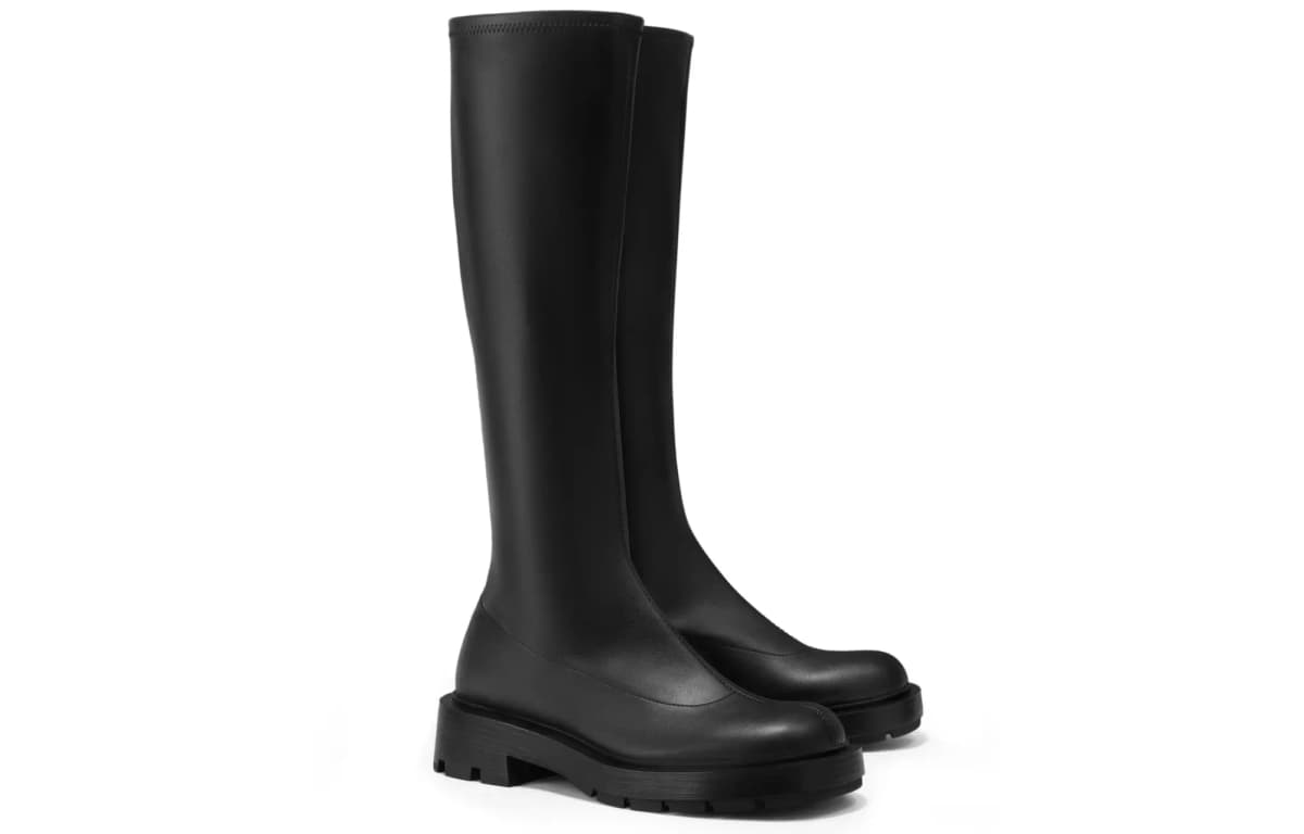 CHARLES&KEITH Small CK Uzunboğaz Qadın Çəkmələri Qara/Ağ 2