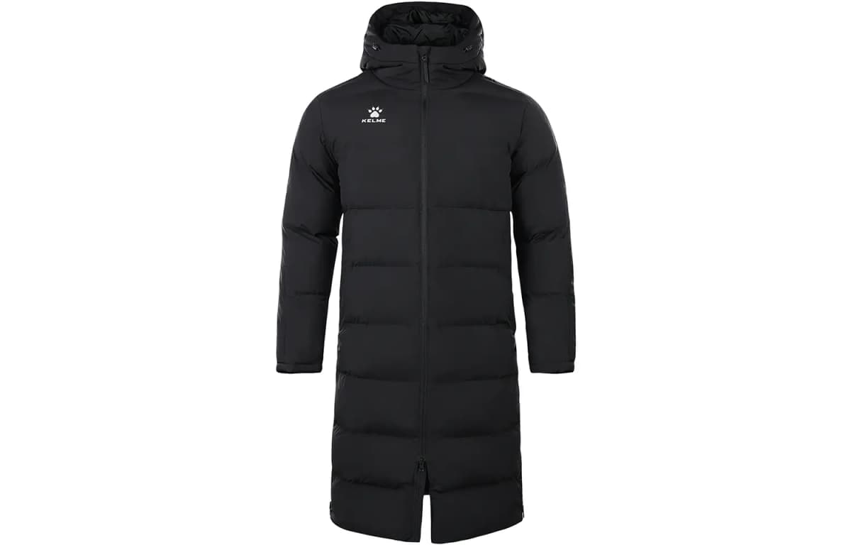 KELME Outdoor Warm Print Logo Loose Long Puffer Jacket Unisex