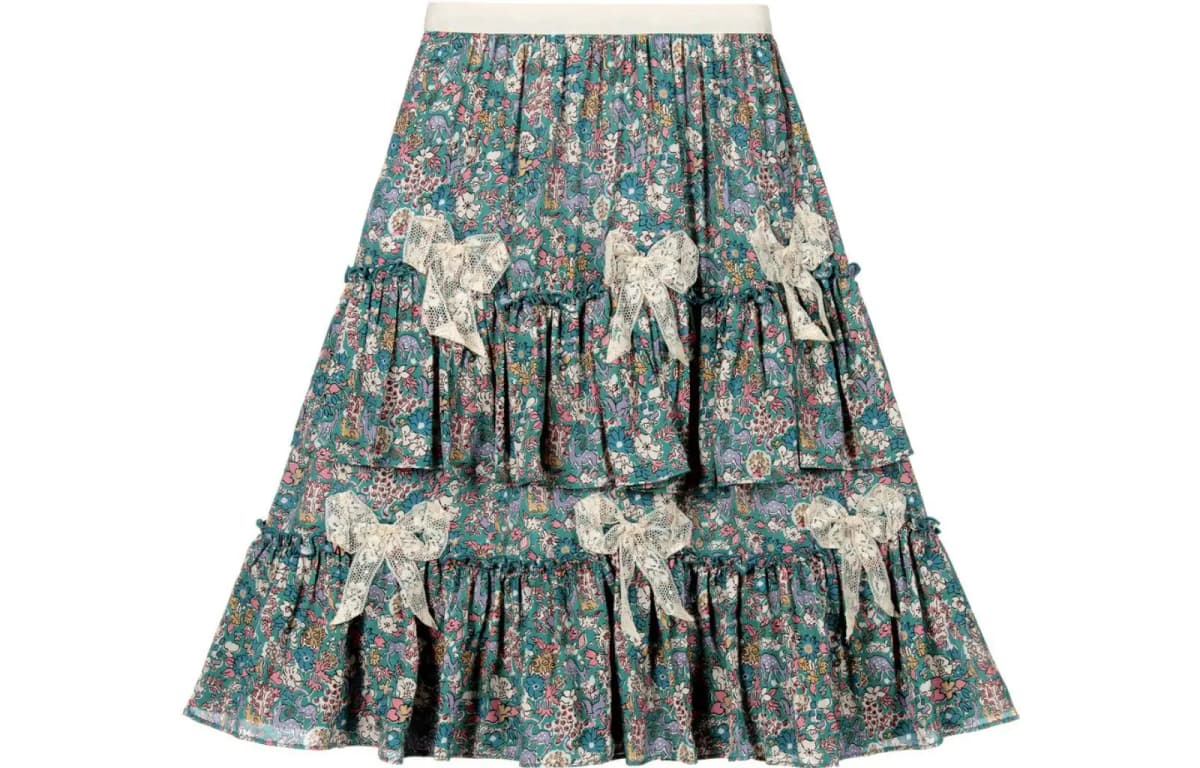 GUCCI Çiçək Printli Ətək Uşaq 2