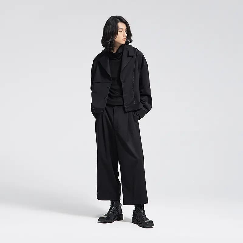 HUANXIANGZHE Martin Boots Unisex Black 5