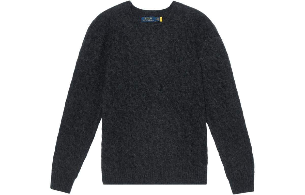 Polo Ralph Lauren FW22 Kişi Kaşmir Sviter Boz