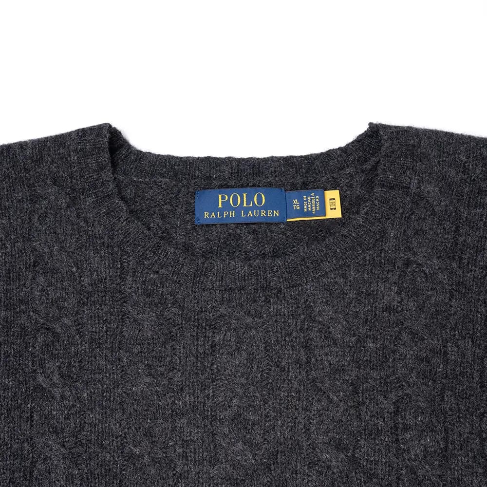 Polo Ralph Lauren FW22 Kişi Kaşmir Sviter Boz 6