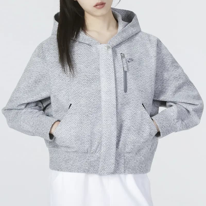Nike Cropped Qadın Pencəyi Boz 3