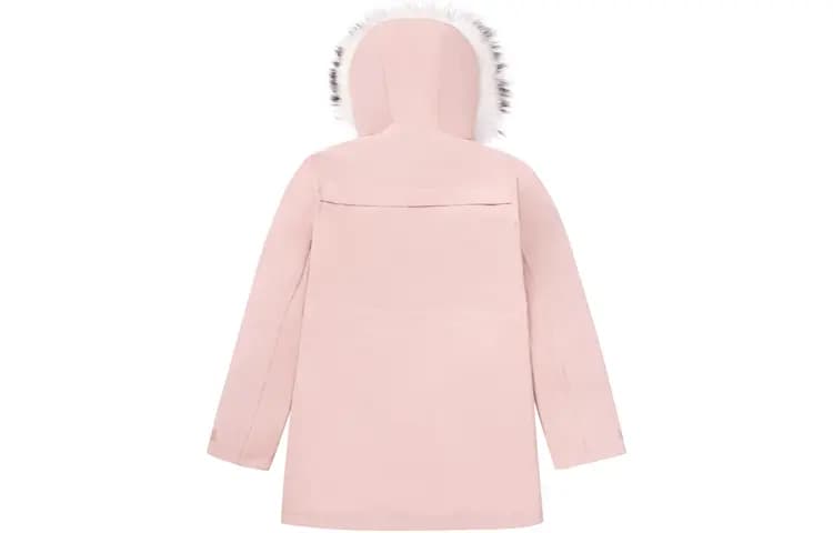 CAMEL All-Weather Series Solid Color Liner Warm Zip Hooded Fur Collar Mid-Length Thick 3-in-1 Jacket Winter Women's 7