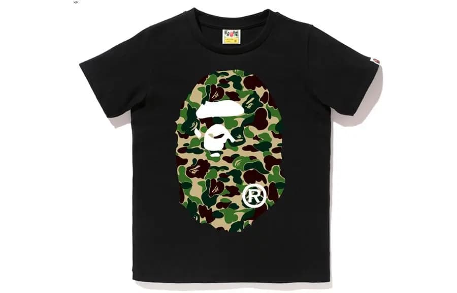 A BATHING APE Abc Camo Big Ape Head Köynək Ağ/Qara 3