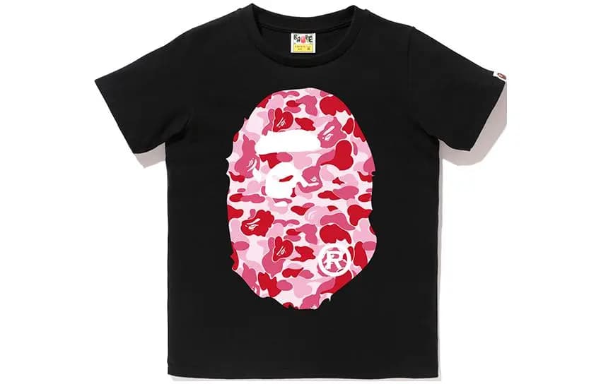 A BATHING APE Abc Camo Big Ape Head Köynək Ağ/Qara