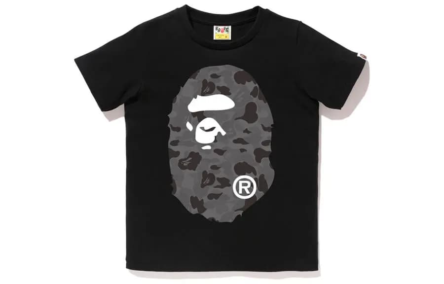 A BATHING APE Abc Camo Big Ape Head Köynək Ağ/Qara 5