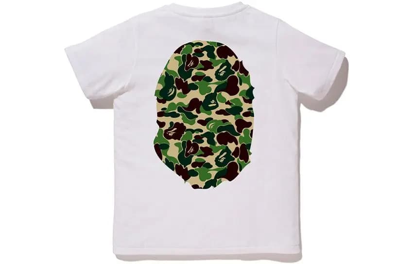 A BATHING APE Abc Camo Big Ape Head Köynək Ağ/Qara 8