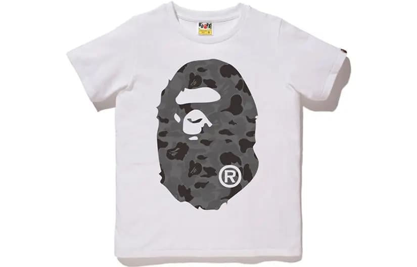 A BATHING APE Abc Camo Big Ape Head Köynək Ağ/Qara 9