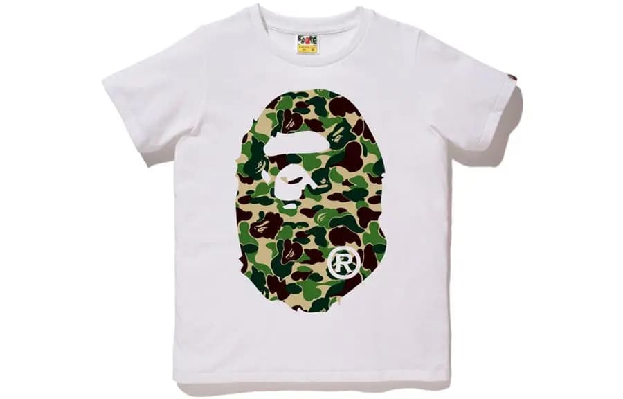 A BATHING APE Abc Camo Big Ape Head Köynək Ağ/Qara 7